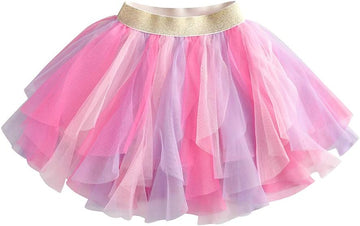 Girls Rainbow Flower Tulle Skirt Toddler Tutu Girls Clothes