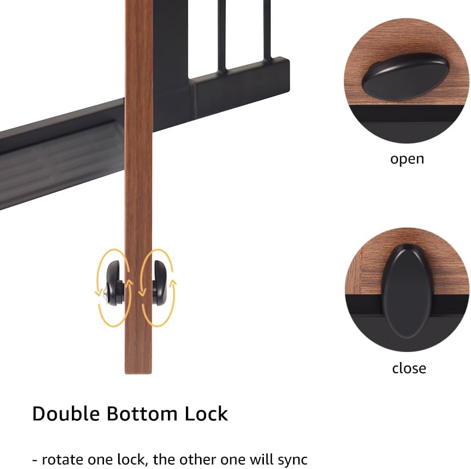 Farmhouse Barn Door Dog Gate, 39" Tall Anti-Trip Pet Barrier