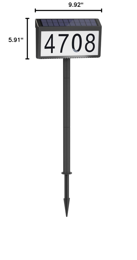 Solar Powered Address Sign House Number Waterproof 3-Light Modes