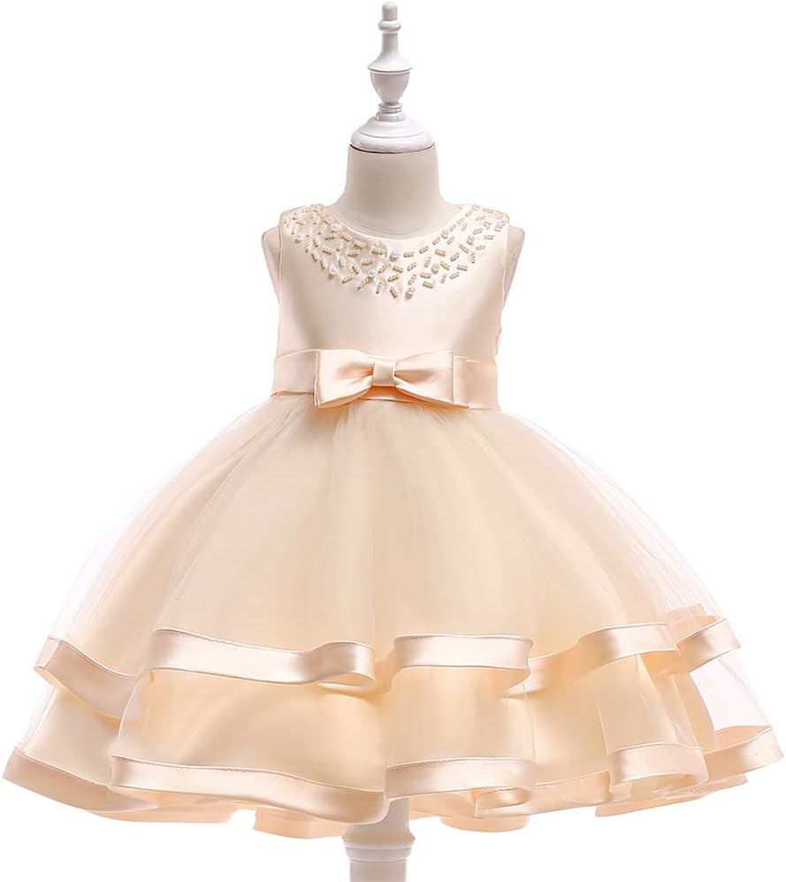 Baby Pageant Dress Toddler Girls Tutu Gown Flower Wedding Dresses