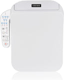 Square Electric Bidet Toilet Seat with Heated Water Cleansing, Warm Air Dryer, Adjustable Temperature, Front and Rear Nozzle Wash