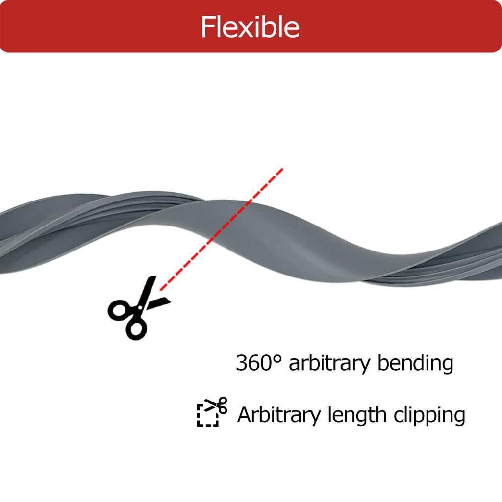T Rubber Trim Molding, Fit 1 inch Edge, Shelf Edging Banding, Center Barb Tee Moulding for Tables, Floor Transition