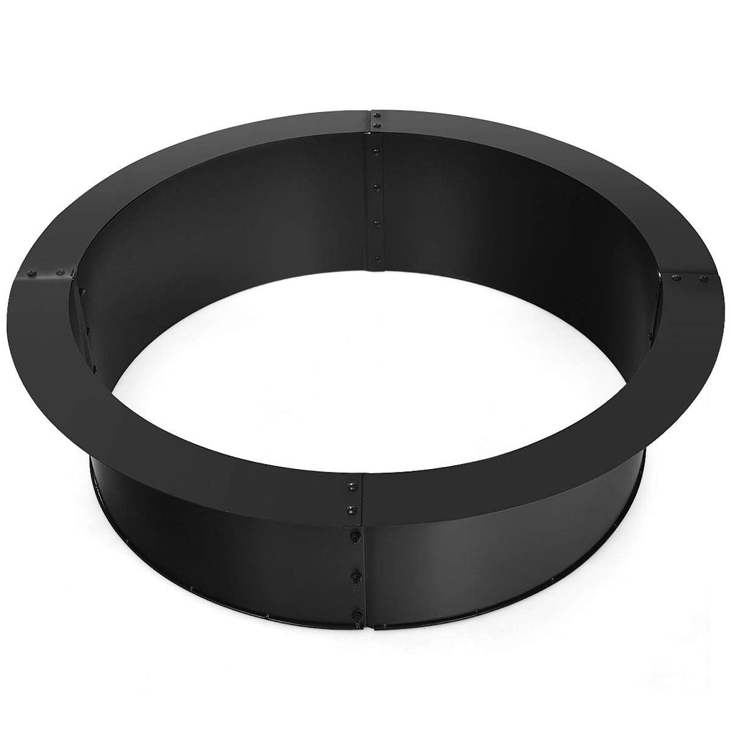 Fire Ring, Heavy Duty Steel DIY Fire Pit Rim, Above/In-Ground Fire Pit Liner Backyard Camping, 36 Inch Outer/30 Inch