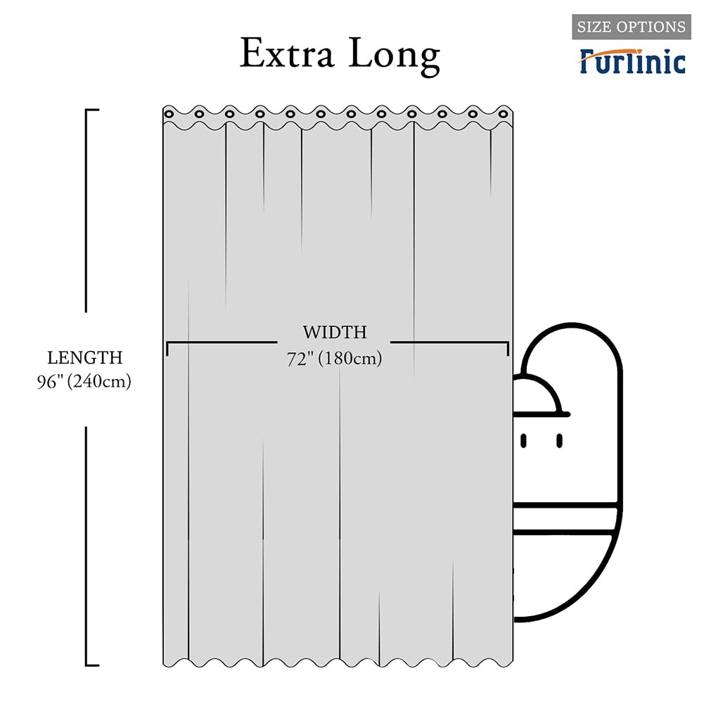 White Extra Long Shower Curtain 96 Inch Length, Waffle Weave Shower Curta Luxury Spa, Waterproof Fabric Bathroom
