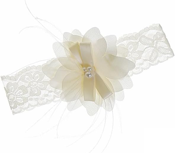 Baby Girls Newborn Christening Embroidered Gown Dress Outfit with Headband,0
