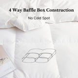 Royal Elite-Canadian Down Comforter Twin- Made in Canada White Down Duvet Insert with Corner Tabs- RDS Certified White