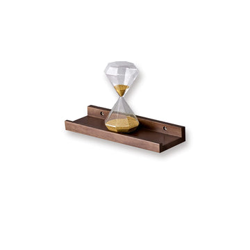 12x4-Inch Walnut Solid Oak Wood Floating Shelf for Wall Decor