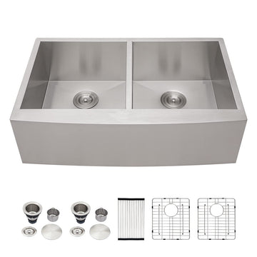 33 Farmhouse Kitchen Sink Stainless Steel Double Bowl Kitchen Sink