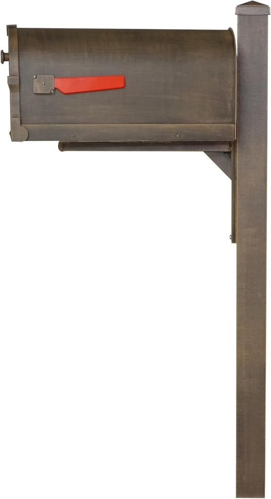 Savannah Curbside Mailbox with Wellington Post - Copper Aluminum Mailbox with Post