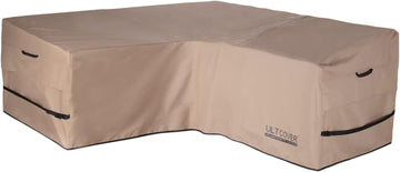 Patio V-Shaped Sofa Cover Waterproof for 5-Seater Outdoor Sectional Furniture Couch 85 inch Wide