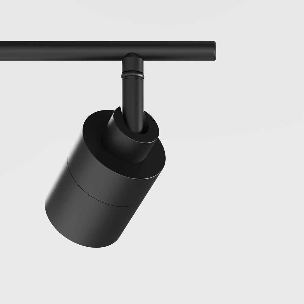 Shura Black 5-Light Track Light with Adjustable Heads, Integrated LED Bulbs, 4 ft. Track Lighting Kit Ceiling Light