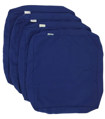 Indoor Outdoor Water Repellent High UV Resistant Patio Chair Cushion Cover (Majestic Royal, 22"x22"x4" (4 Covers))