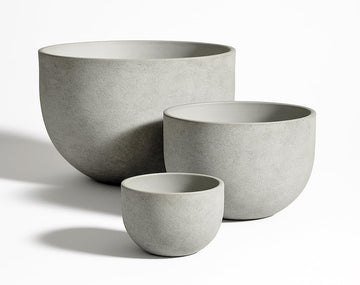 Large Resin Planter Pot for Trees Big Flower - Lightweight Round Plant Pot with Stone-Textured Finish