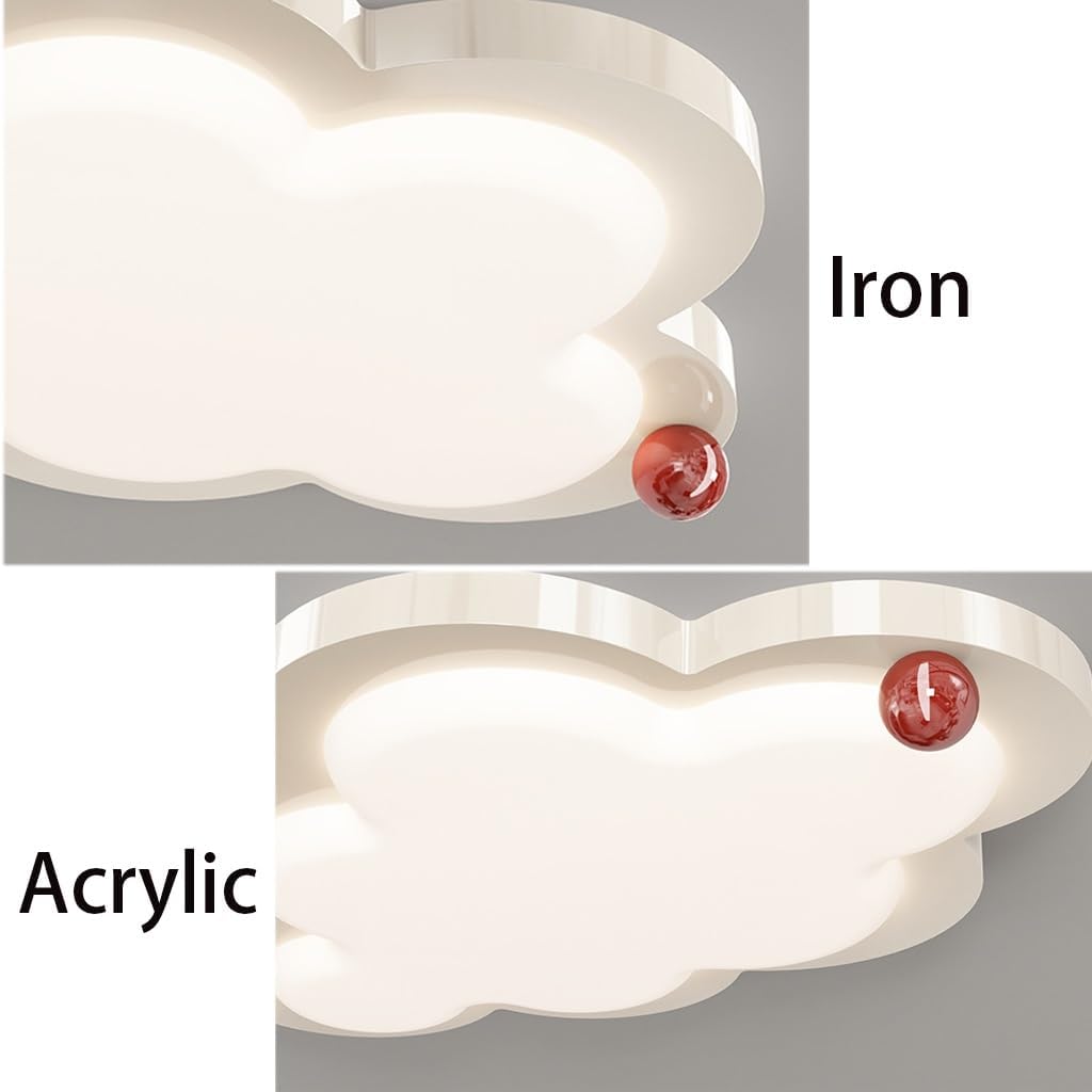 Modern Cloud Ceiling Light, Creamy White Flush Mount Light Fixture, Minimalist LED Ceiling Lamp, Nordic Style