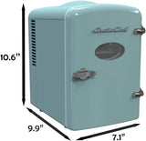 Compact refrigerators Multi Colors, Office Product, small meal cool, Beverage, Drinks (Blue)