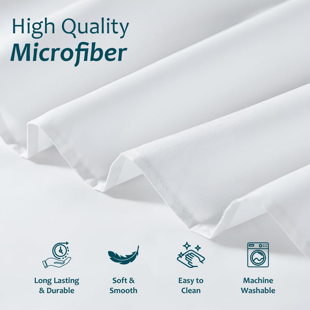 Ruffled Bed Skirt with Split Corners, Gathered Style, 100% Microfiber, 21-Inch Drop, Dust Ruffle Bedskirt with