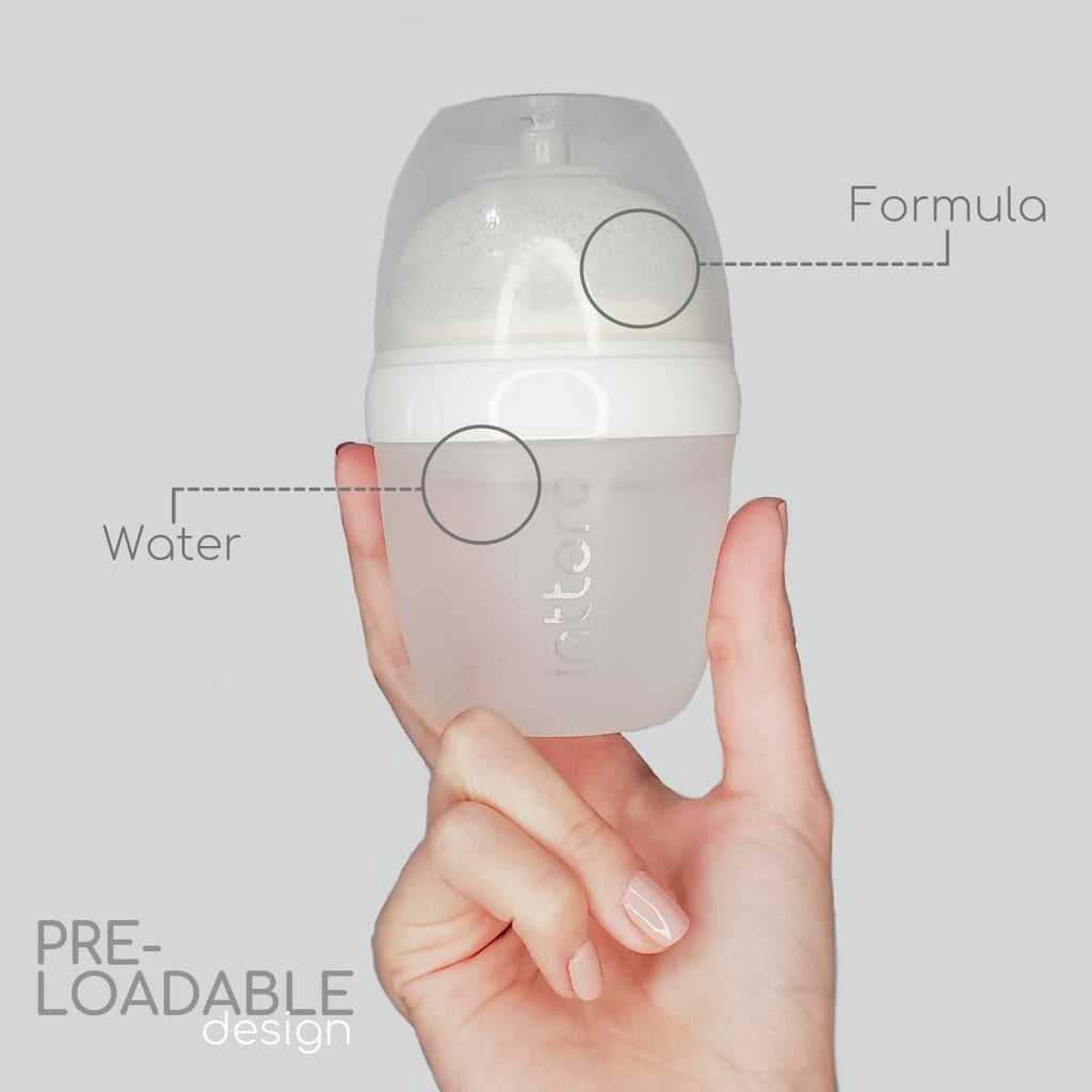 Bottles with Built-in Formula Dispenser, Anti-Colic Wide Neck Design for Newborn Feeding and Everyday Baby