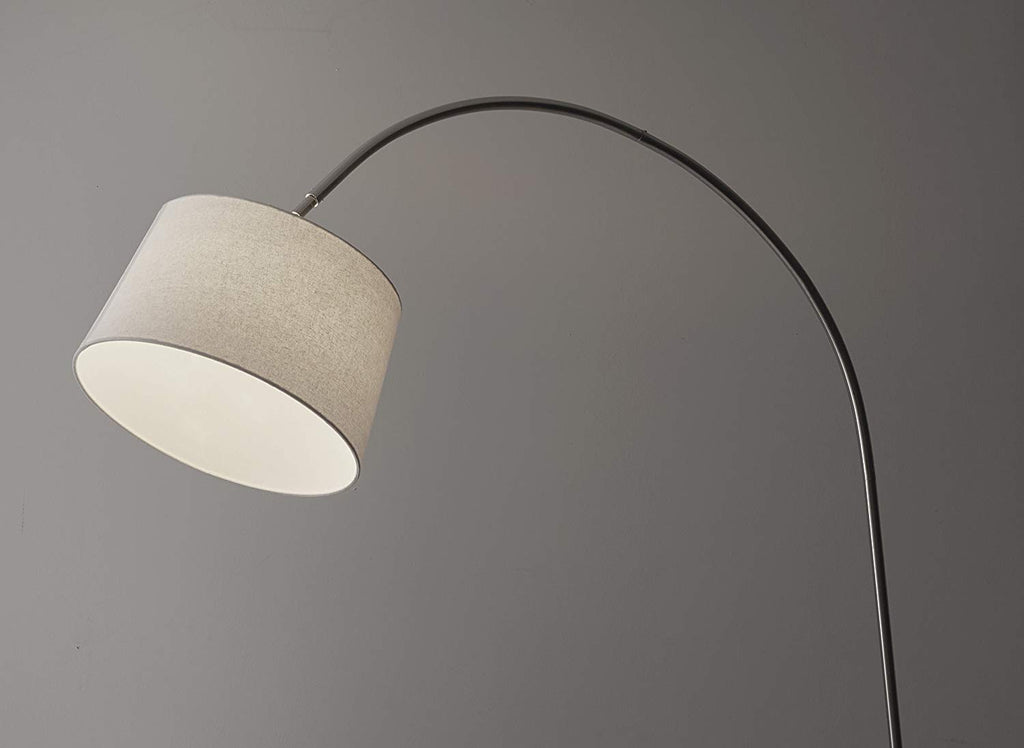 Goliath Arc Lamp - 53.5" Floor Lamp Satin Steel