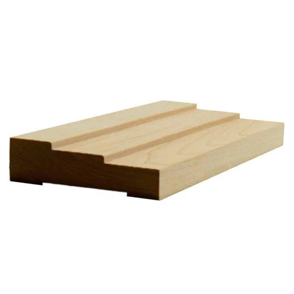 Contemporary 2-1/2" Wide x 3/4" Stepped Casing. Unfinished Trim, Cherry, 42"