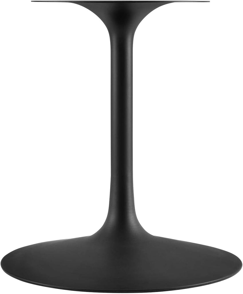 Inspired Tulip Style Oval Pedestal Dining Table — Black Base / White Top, 78″ Oval