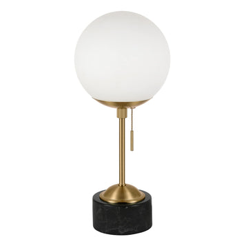 18" Modern 1-Light Table Lamp, Gold