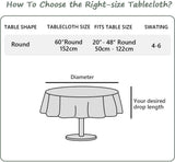 Textured Tablecloth 100% Linen Table Cloth, Kitchen Dinning Tabletop Decoration and Indoor Use (Roun