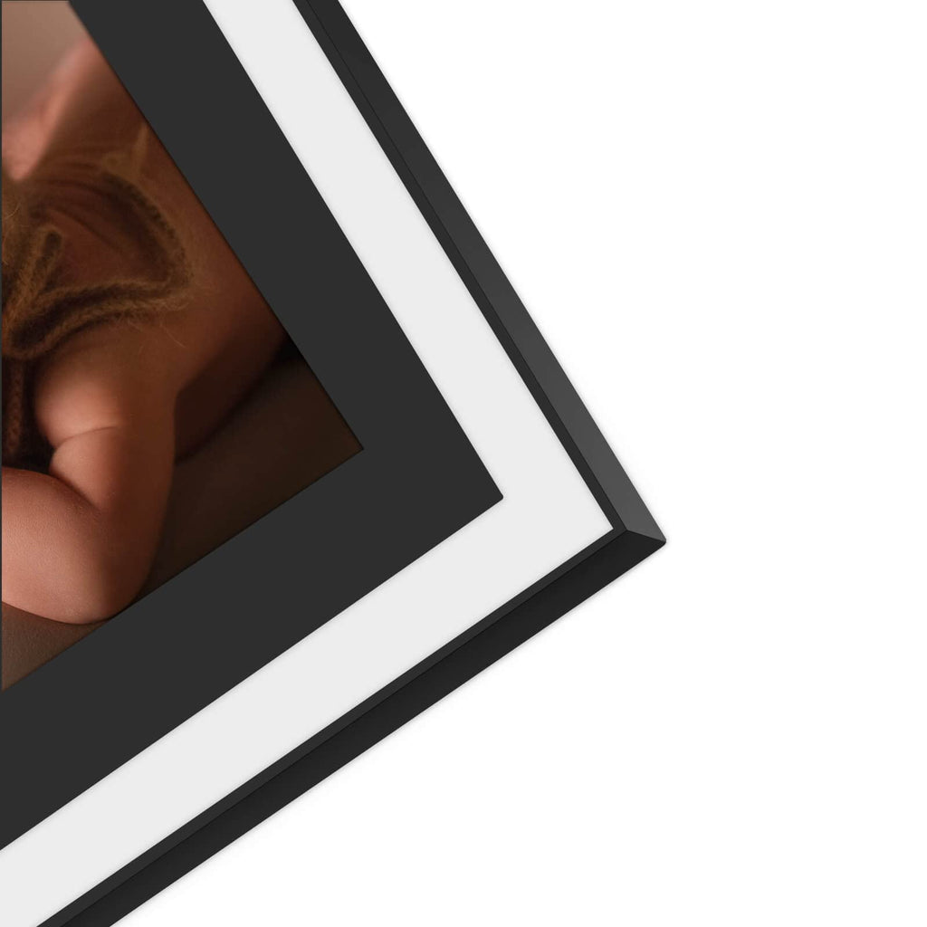 5x7 Picture Frames Set of 2, Black Glass Photo Frame, Only for Tabletop Display, Gift Picture Frame, Horizontally or