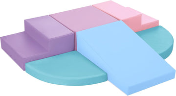 Piece Foam Climbing Blocks for Toddlers: Colorful Climbing Gym PU Leather Baby Foam Building Blocks Indoor Toy