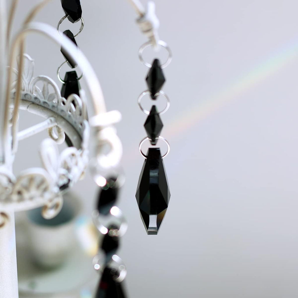 20pcs Teardrop Chandelier Crystal Prism 38mm Replacement Beads - Hanging Crystals Glass Parts for Chandelier