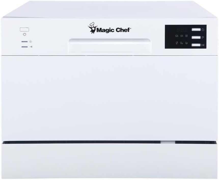 MCSCD6W5 6-Place Setting 6 Plate Countertop Dishwasher, White