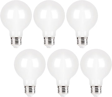 G25 LED Globe Bulb, 100W Equivalent 11W 1100 Lumen, 5000K Daylight, White Coated Glass for Soft Even Light, Dimmable