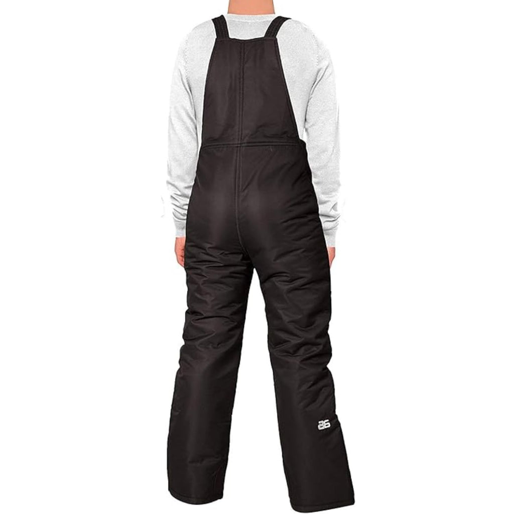Kids Insulated Snow Bib Overalls, Black, X-Small