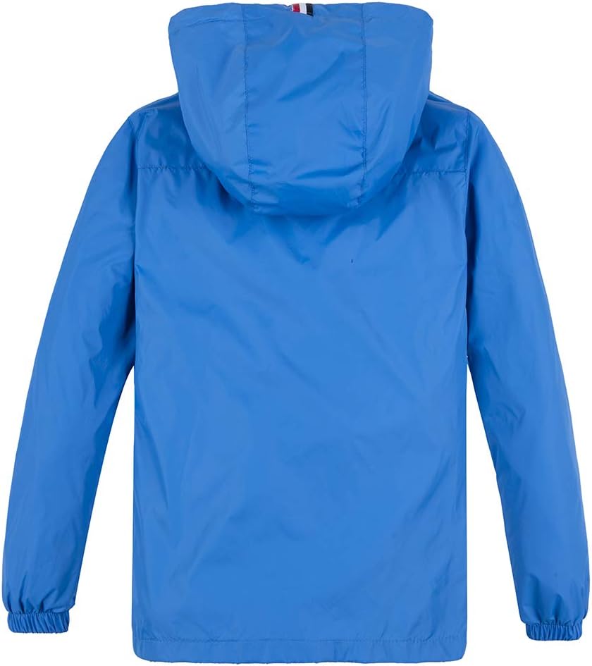 Boys Girls Lightweight Breathable Raincoat Waterproof Hooded Rain Jacket Windbreaker Easy to Fold