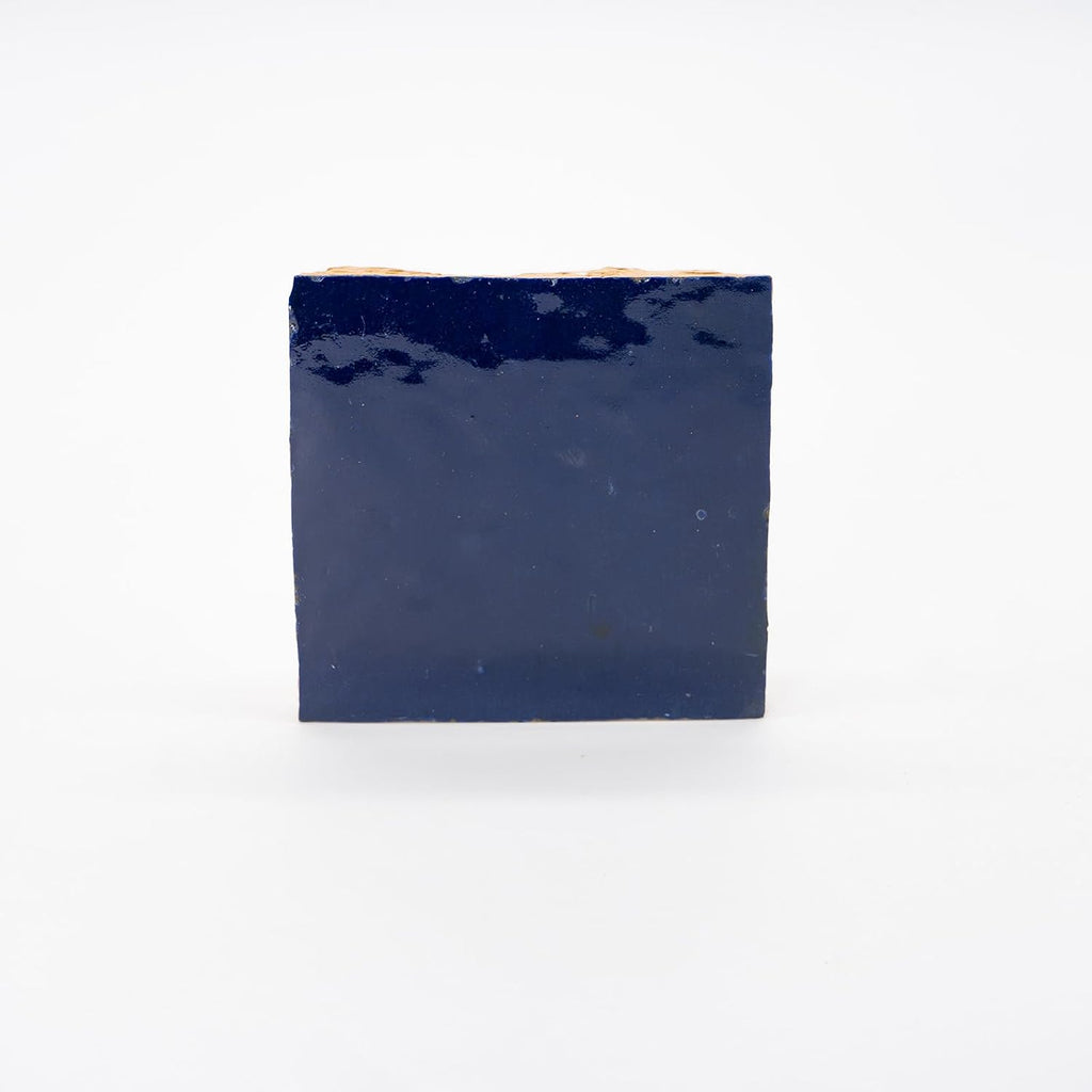 Zellige Mosaic Tile, 4x4in. Floor & Wall in Dark Blue | Clay