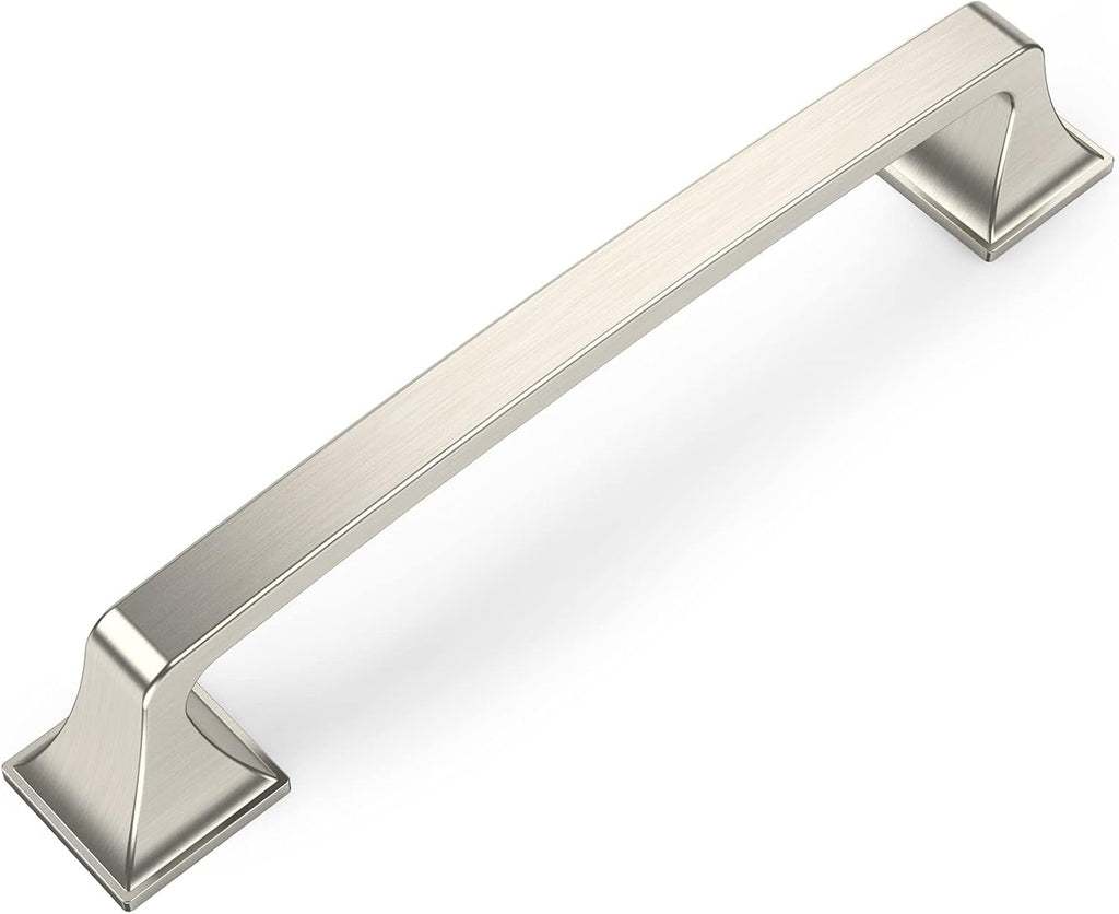 10 Pack Brushed Satin Nickel 5 Inch(128mm) Hole Centers Kitchen Cabinet Pulls Hardware Kitchen Handles for Cabinets