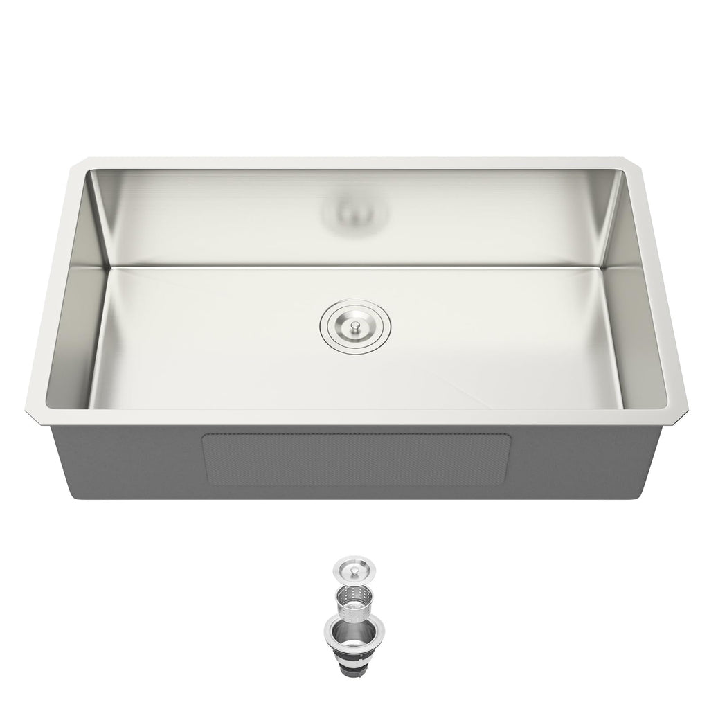 33 Undermount Stainless 33x19 Inch Sink Single Bowl