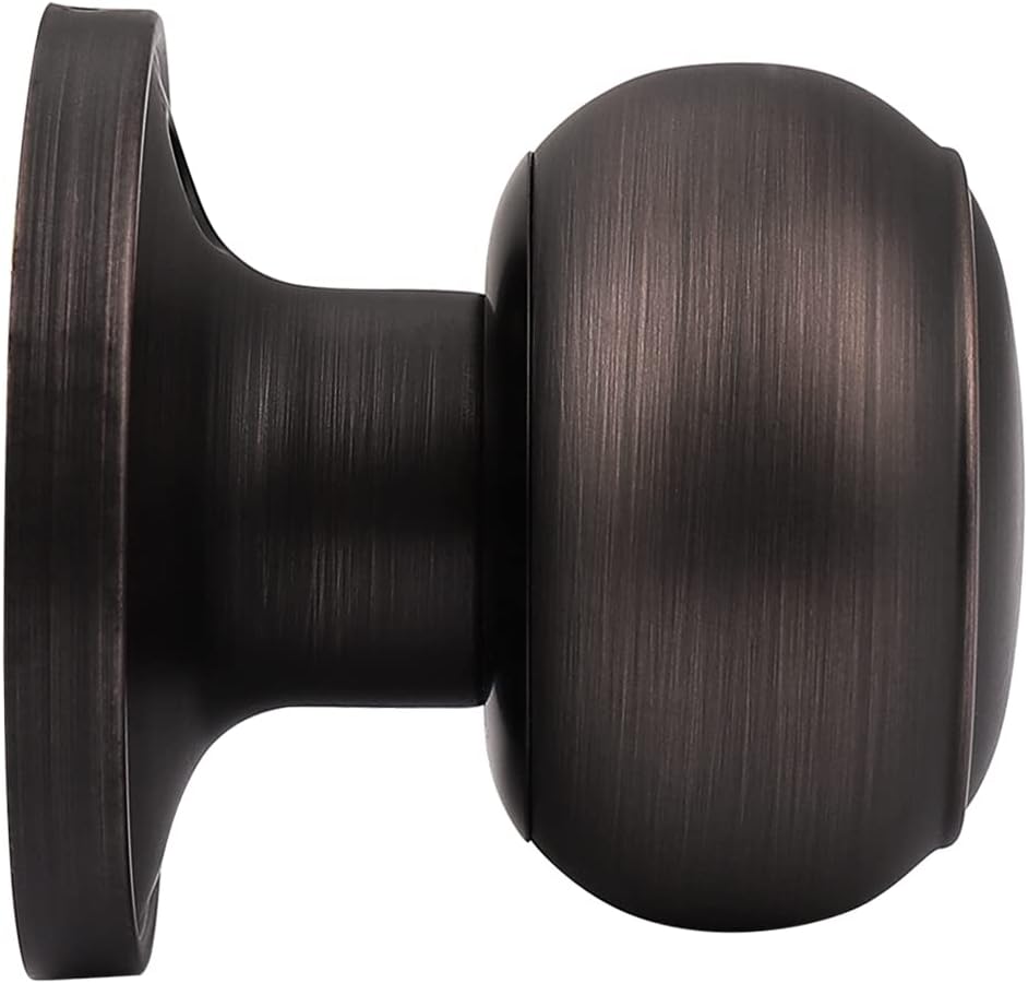 Dummy Door Knobs Dummy Door Handles for Closet French Doors, Single Side Inactive Door Knobs Interior, Oil Rubbed