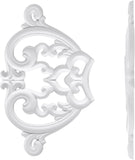 24" OD x 5" ID White Ceiling Medallion 4-Piece Set Ceiling Medallion for Chandelier Decoration, Quick and Easy
