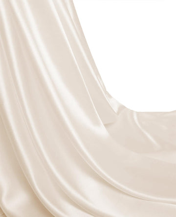 100 Yard Satin Fabric, 44" Wide, Charmeuse Sateen Cloth - Ivory