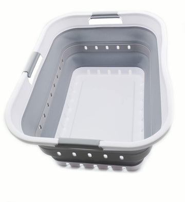 42L (11 gallon) Collapsible Plastic Laundry Basket - Foldable Pop Up Storage Container/Organizer - Space Saving