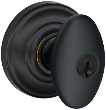 Andover Keyed Entry Door Knob, Interior/Exterior, Aged Bronze