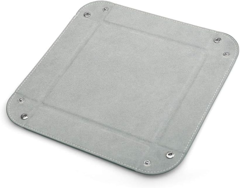 Premium Leather Valet Tray for Men Jewelry Organizer, Desktop Storage,Key Wallets Cell Phones Catchall Tray