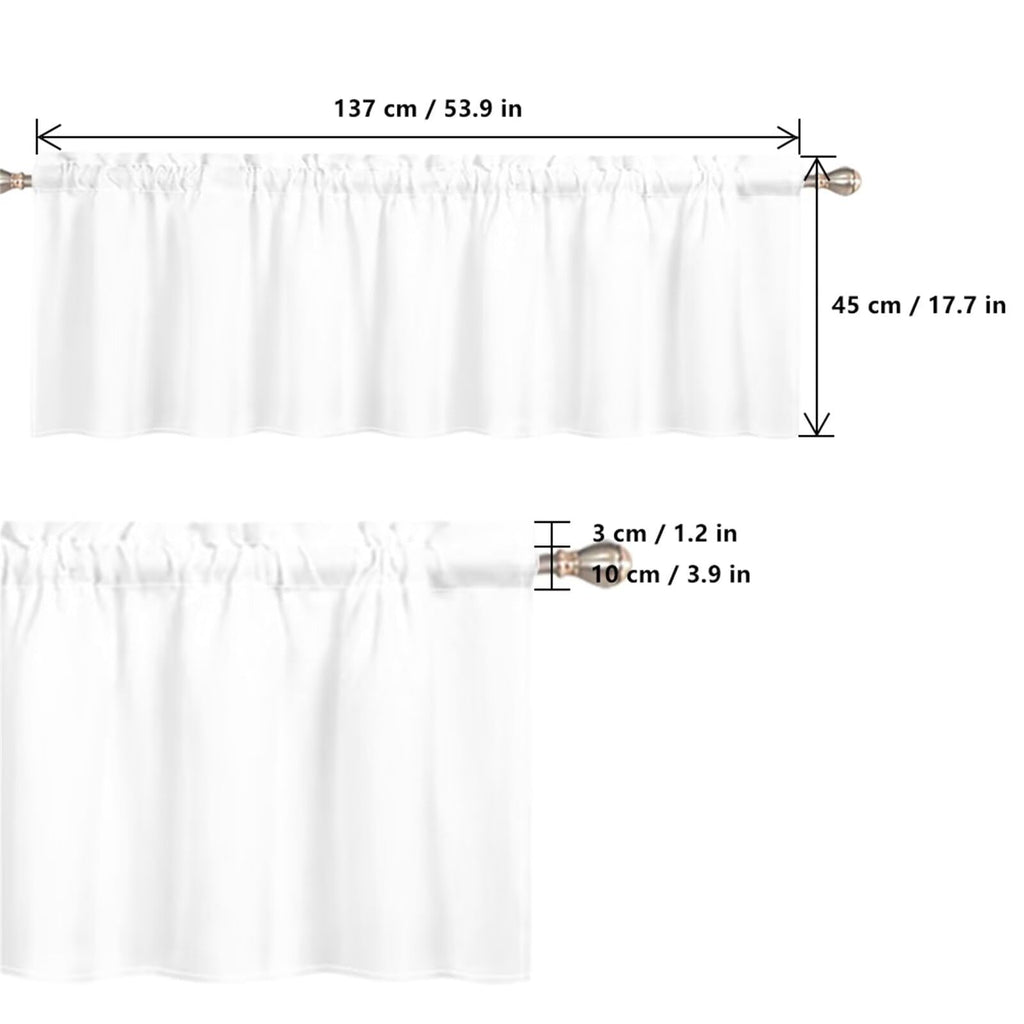Western Horse Kitchen Valance Curtain for Small Windows Tribal Aztec Pocket Short Blackout Curtains Window Treatment