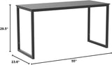 Computer Desk,55 Inch Office Desk Gaming Desk Writing Desk, Modern Simple Desk PC Laptop Study Student Table (Black