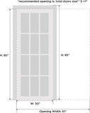 Planum 2122 | Interior French Single Pocket Door with Frosted Glass, Wooden, 30x80, White, Modern St