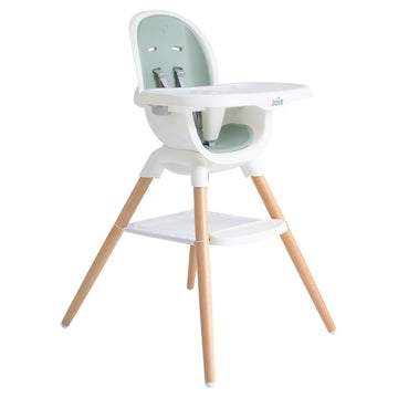 Chai Multi-Mode Highchair - European Beech Wood, Convertible, 9+ Modes, Birth up to 60 lb. (Mist)