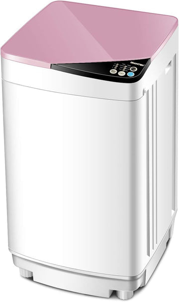 Full-Automatic Washing Machine Portable Washer and Spin Dryer 7.7 lbs Capacity Compact Laundry Washer with Built-in