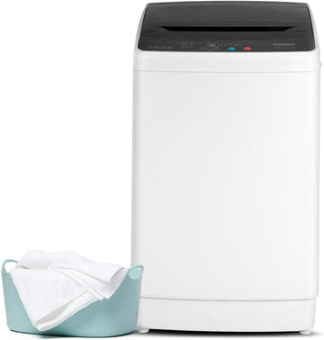 30LBS Fully Automatic Washer, 2 in 1 Portable Washing Machine, Top Load Washer and Spin Dryer Combo with Drain Pump, 8