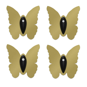 Motion Sensor Wall Sconce Set of 4, Rechargeable Wall Lights, Gold