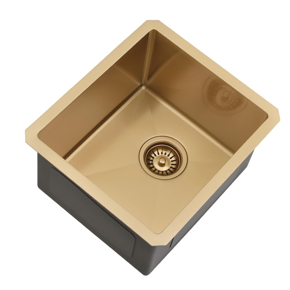 Gold Bar Sink, 13 x 15 Inch Small Undermount Sink